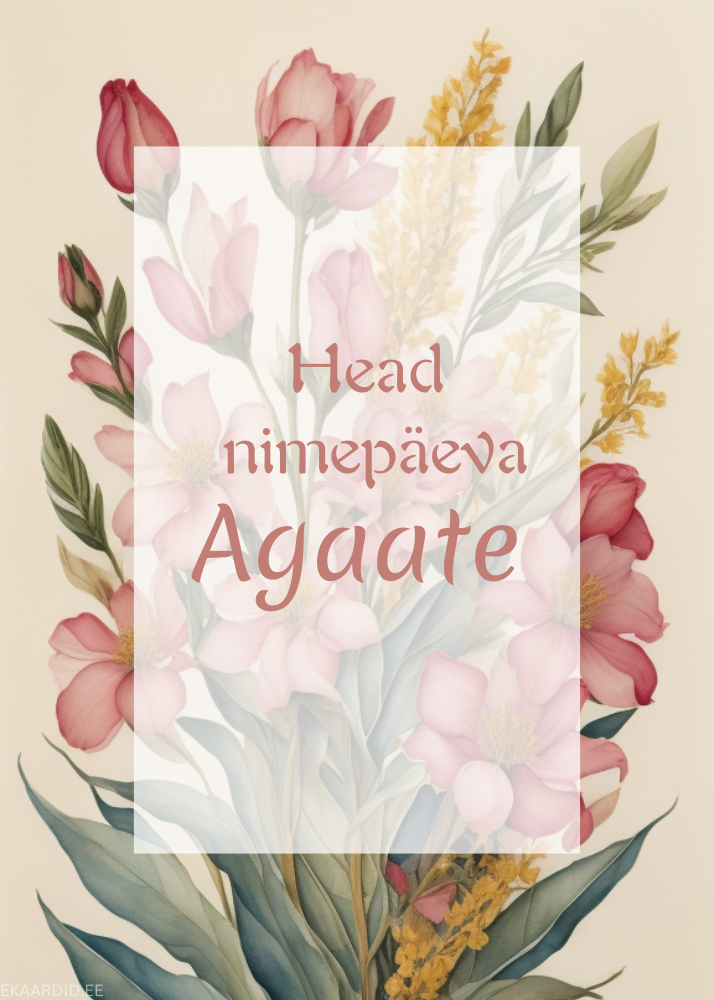 Head nimepäeva, Agaate!