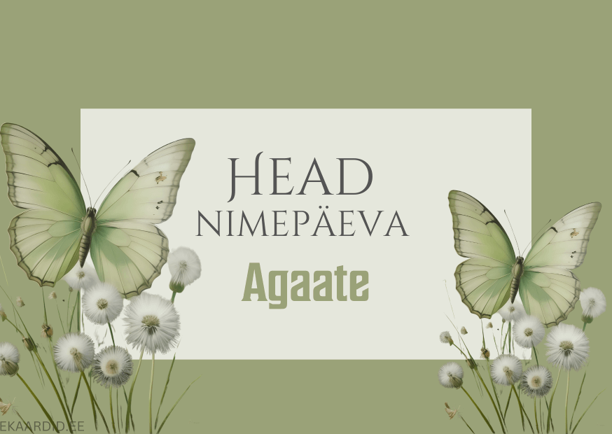 Head nimepäeva, Agaate!