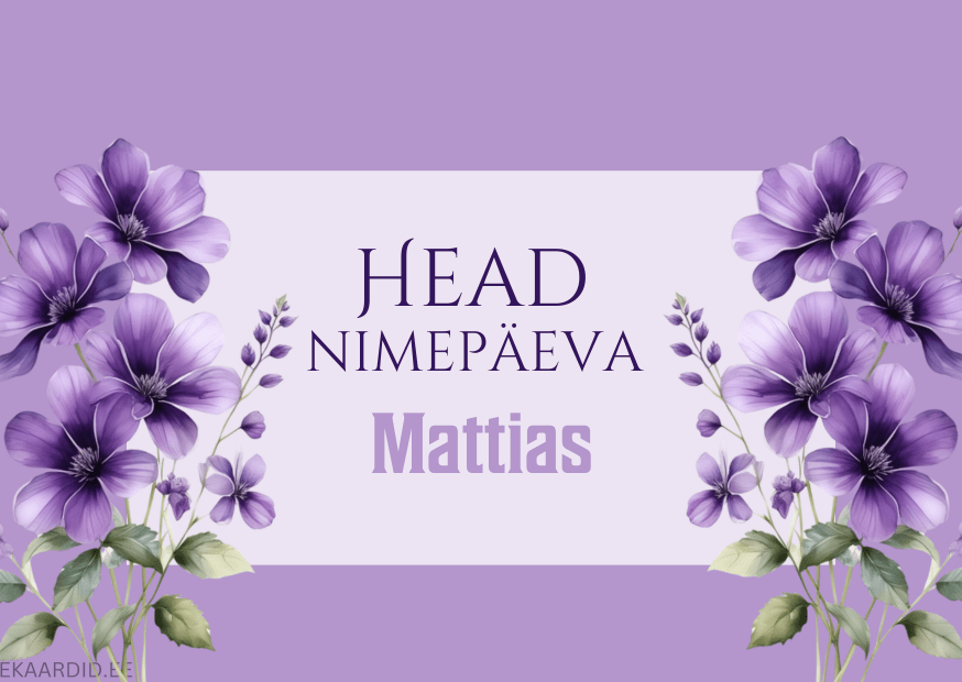 Head nimepäeva, Mattias!