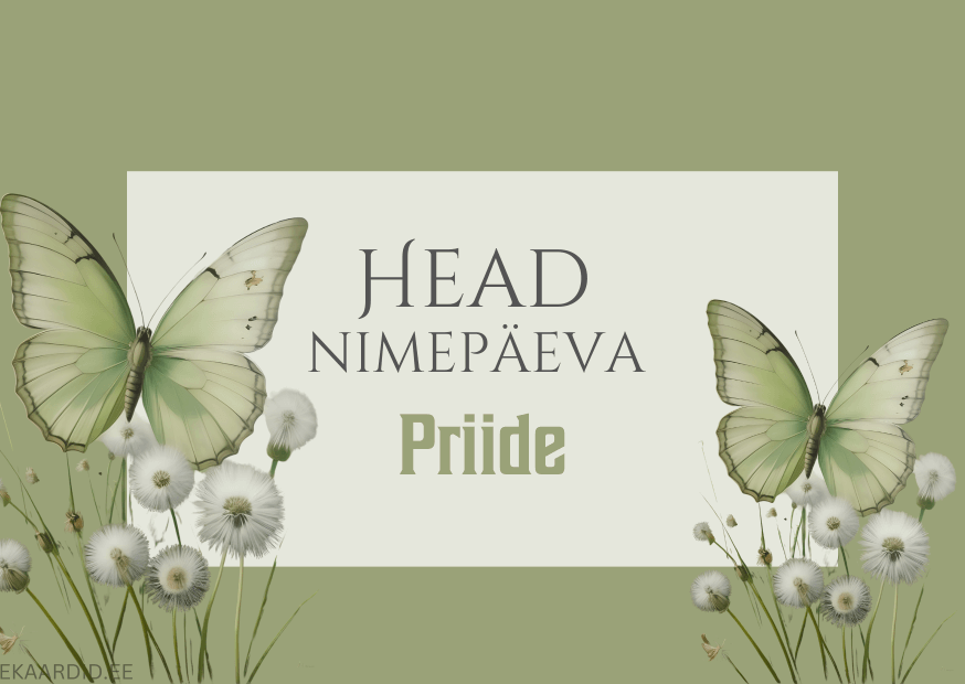 Head nimepäeva, Priide!