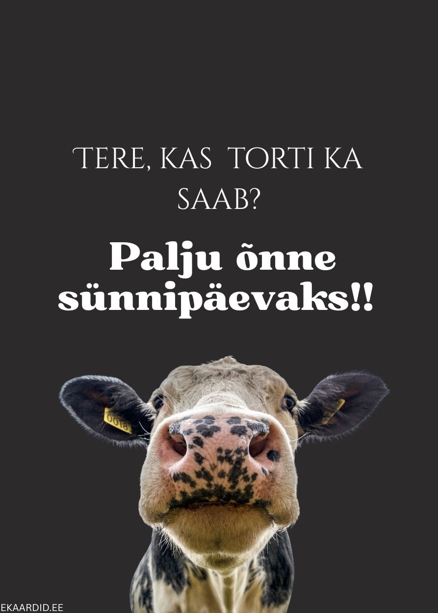 Lehmaga sünnipäevakaart