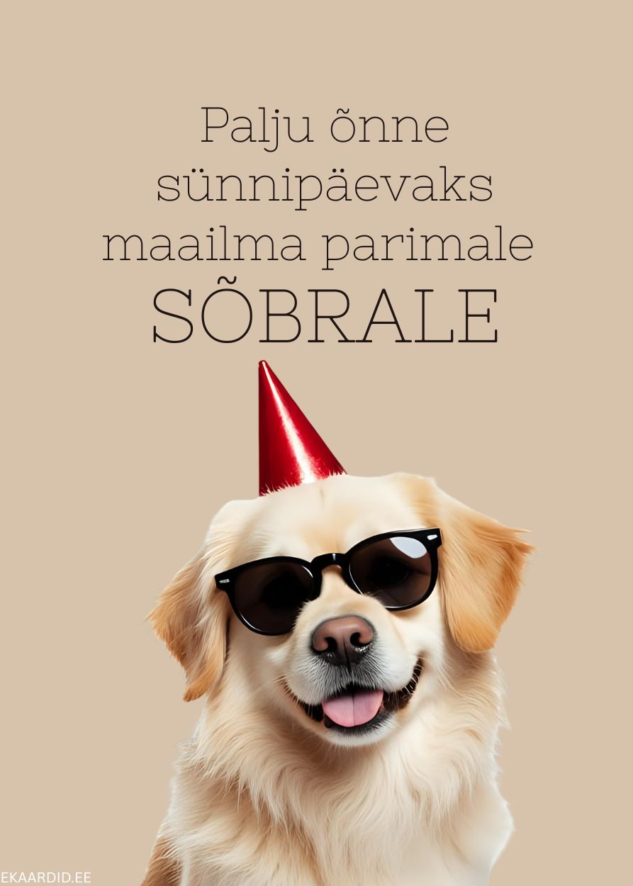 Sünnipäevakaart lahedale sõbrale