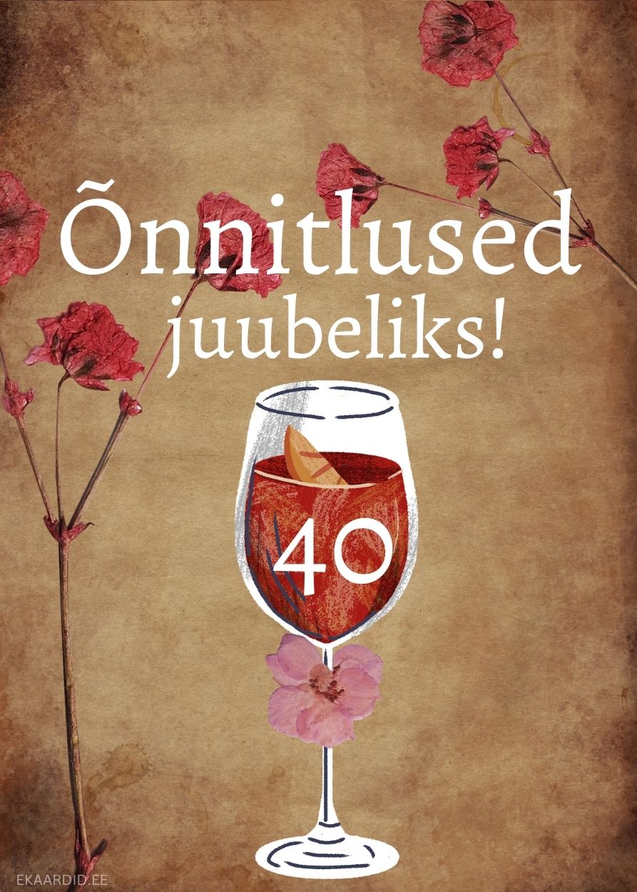 40. juubeliks õnnitluskaart