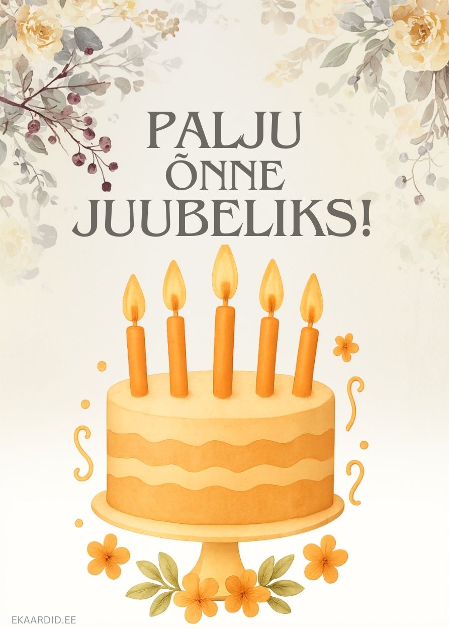 Palju õnne juubeliks tordiga