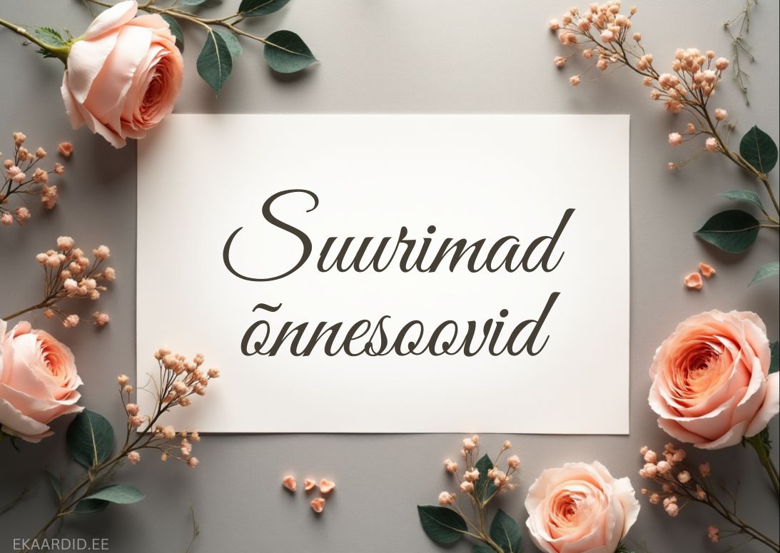 Roosidega sünnipäevakaart