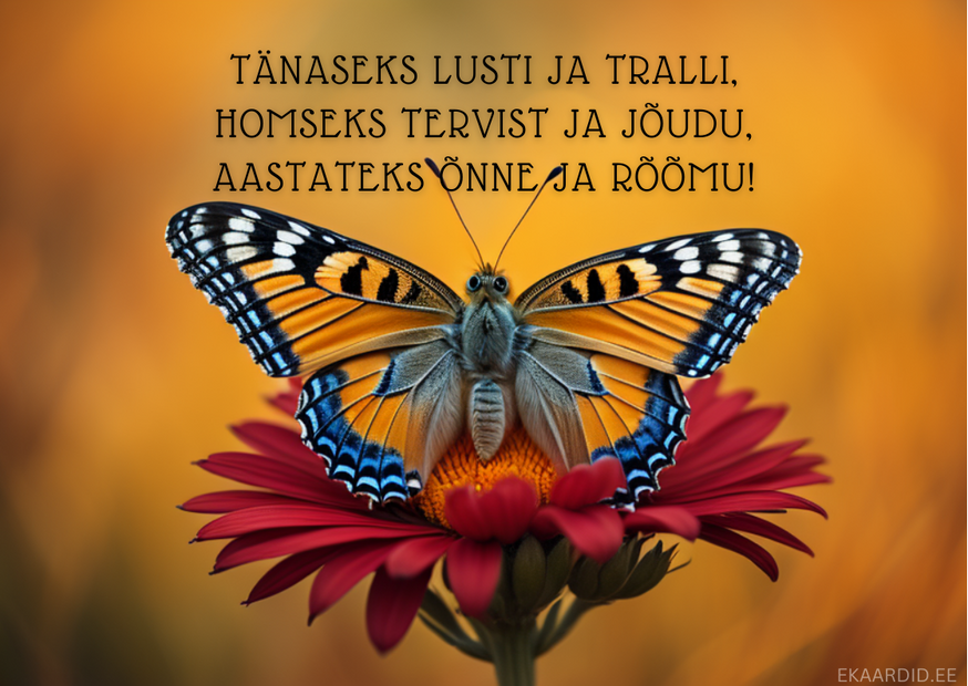Liblikaga sünnipäevakaart