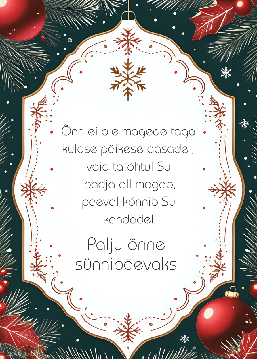 Soojad sünnipäevaõnnitlused luuletuses