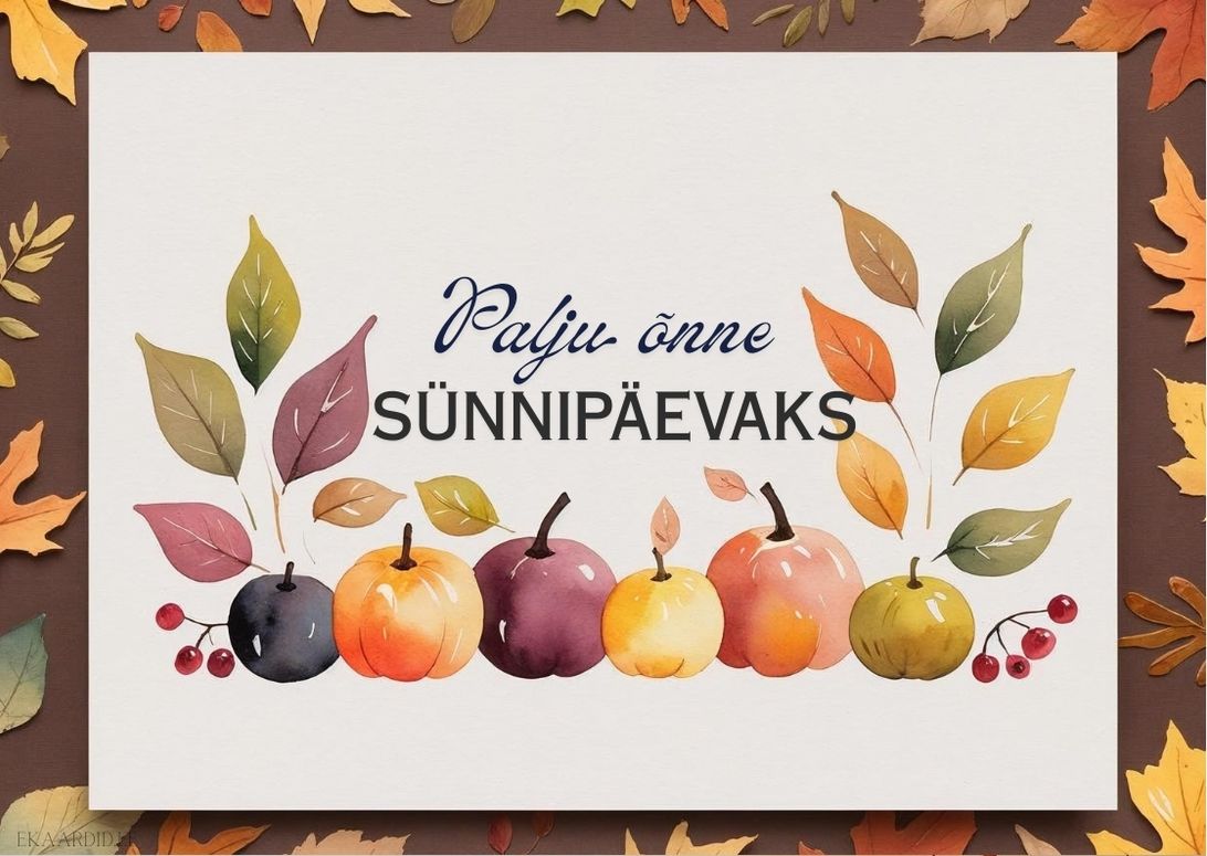 Sügisene sünnipäevakaart