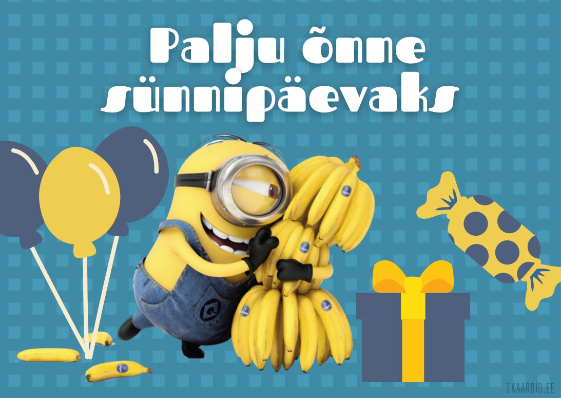 Minioni sünnipäevakaart banaaniarmastajale
