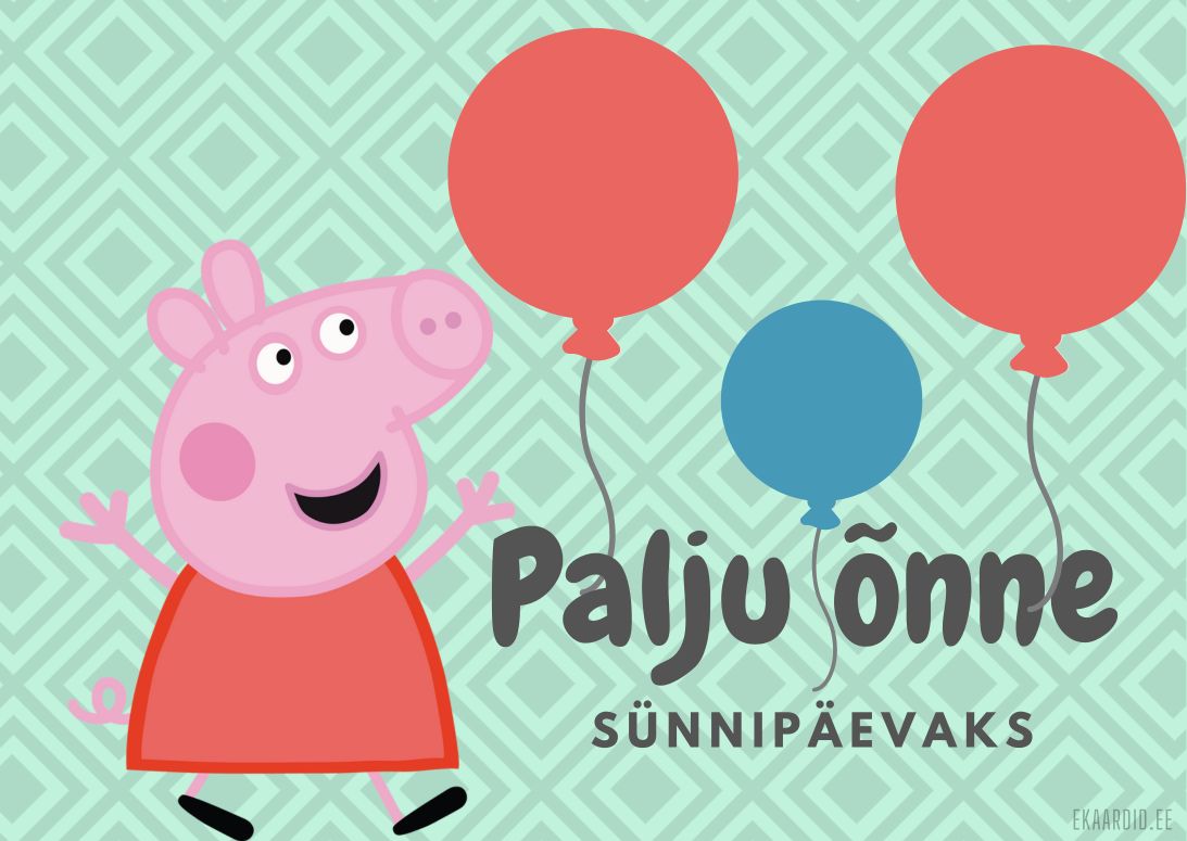 Peppa Sea sünnipäevakaart