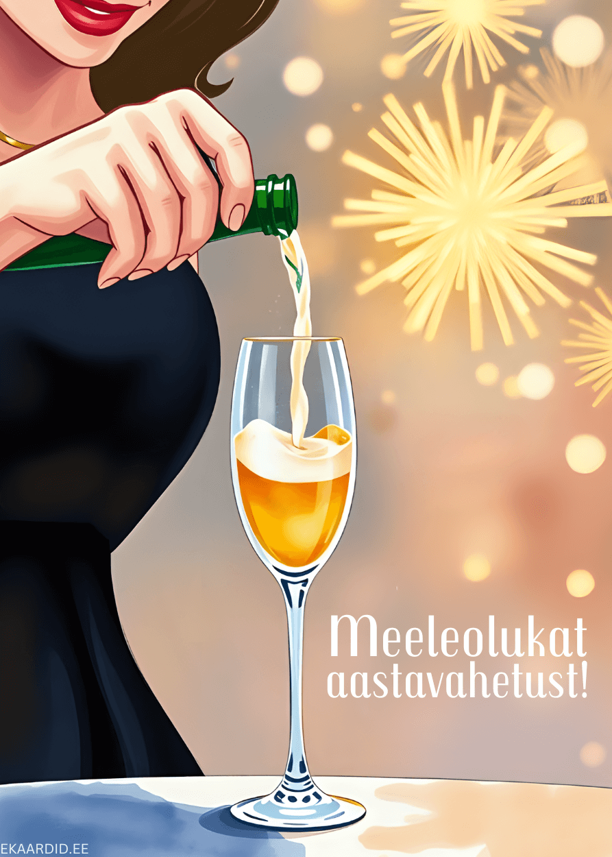 Aastavahetuse tervitus šampanjaga