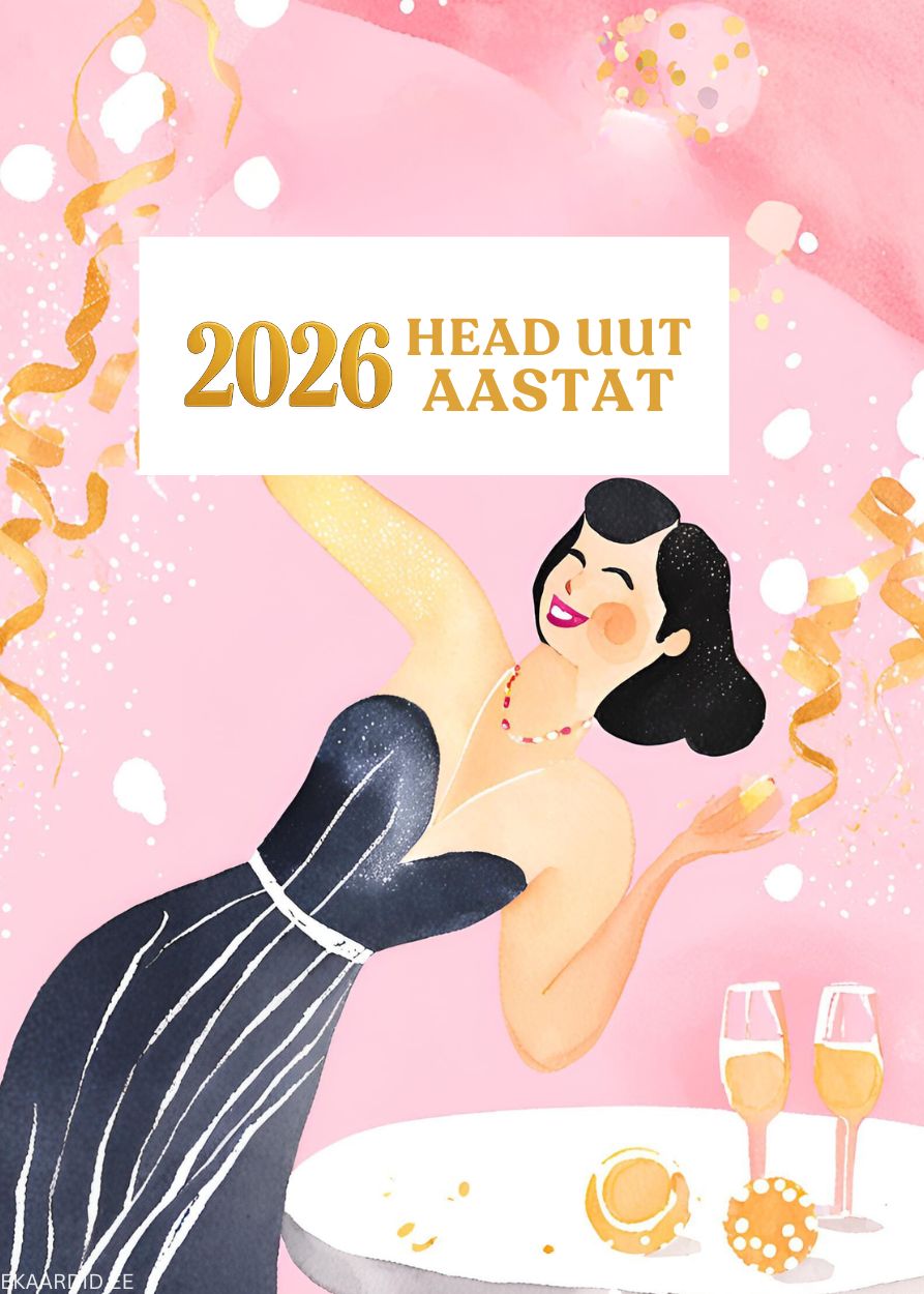 Elegantne aastavahetuse kaart 2026