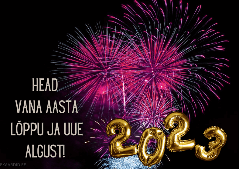 Uue aasta kaart ilutulestikuga