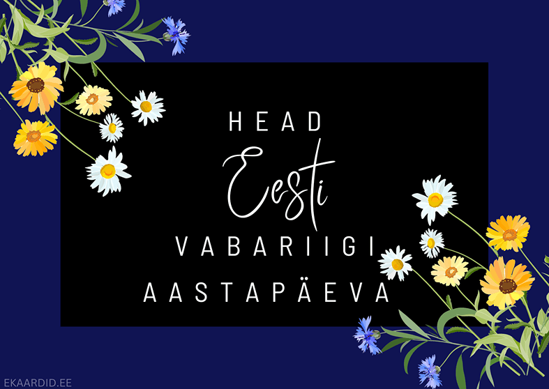 Õrn lilleline Eesti Vabariigi aastapäeva kaart