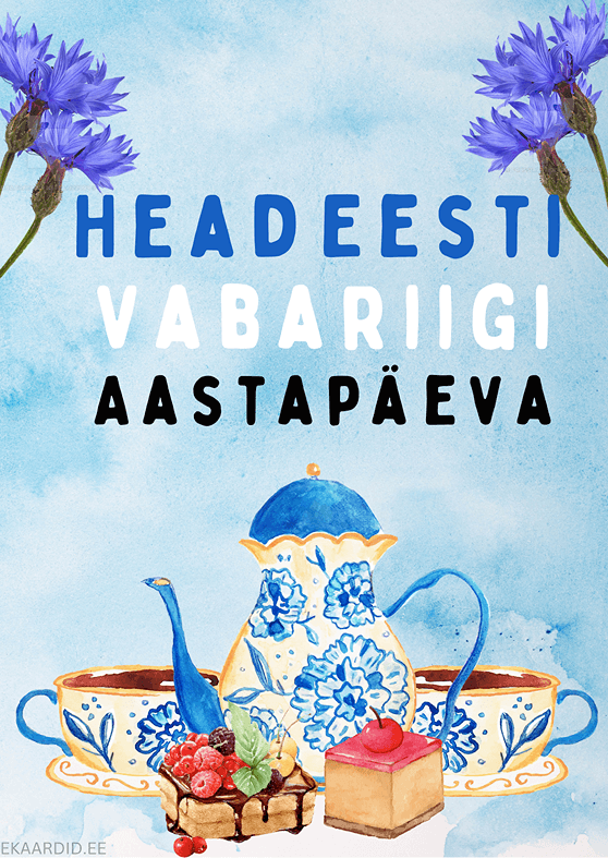 Sooja toonidega Eesti Vabariigi aastapäeva kaart