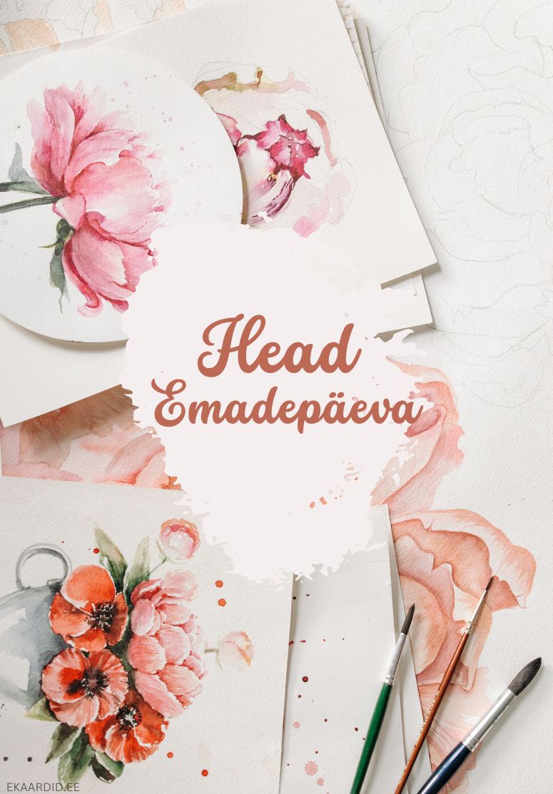 Akvarell-stiilis emadepäevakaart
