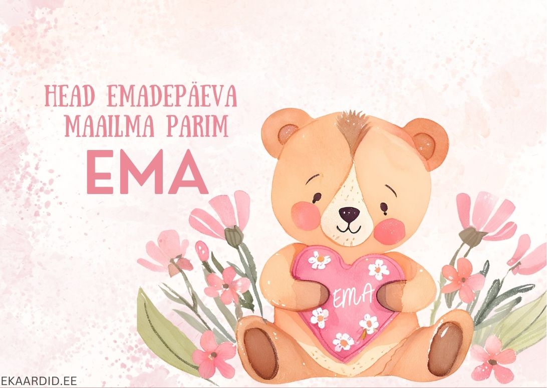 Arms karu Emadepäeva kaardiga