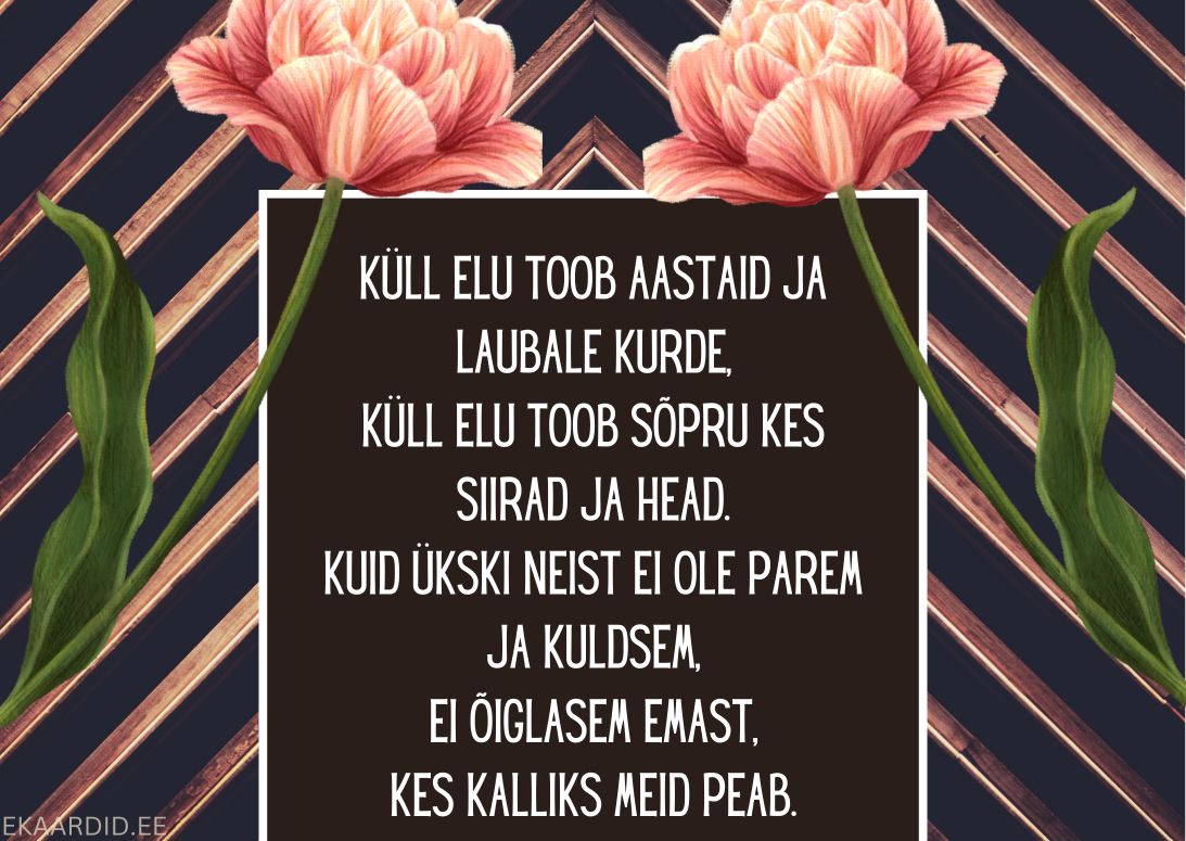 Emadepäeva kaart tulpidega