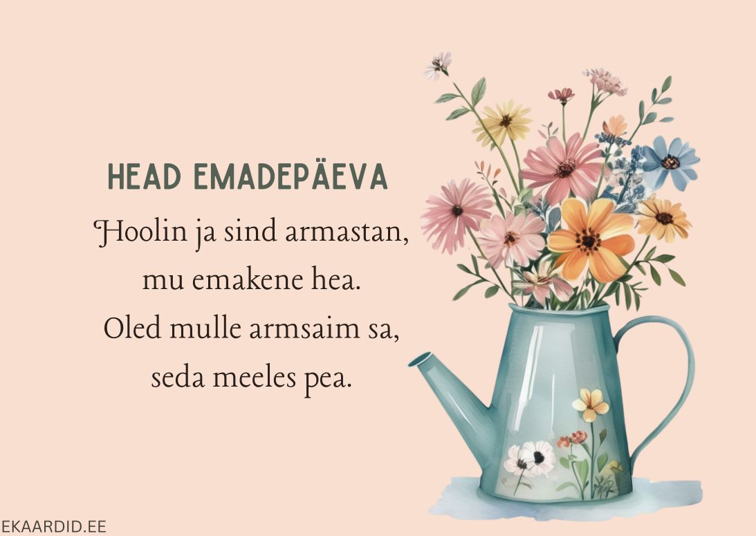 Lilledebukett emadepäevakaardil