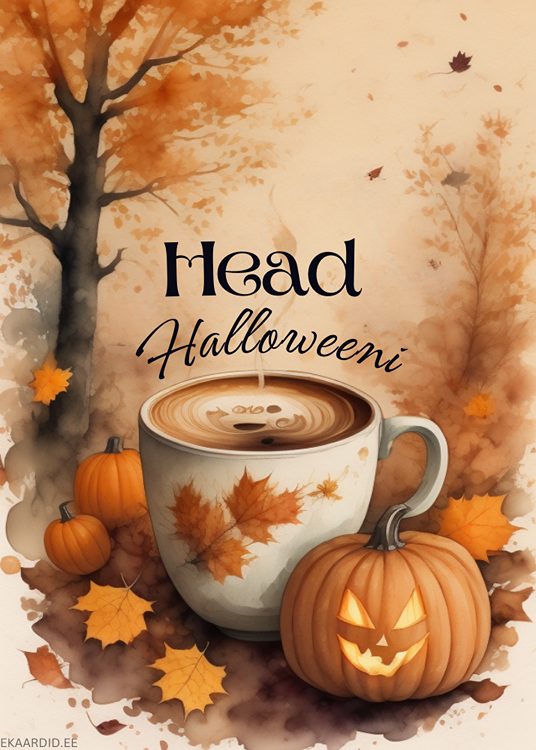 Sügisene Halloweeni tervituskaart