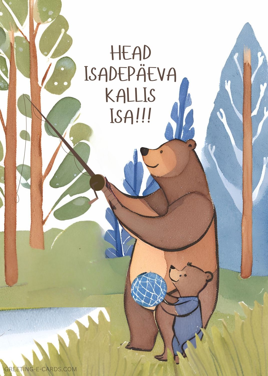 Isade päeva kaart karudega