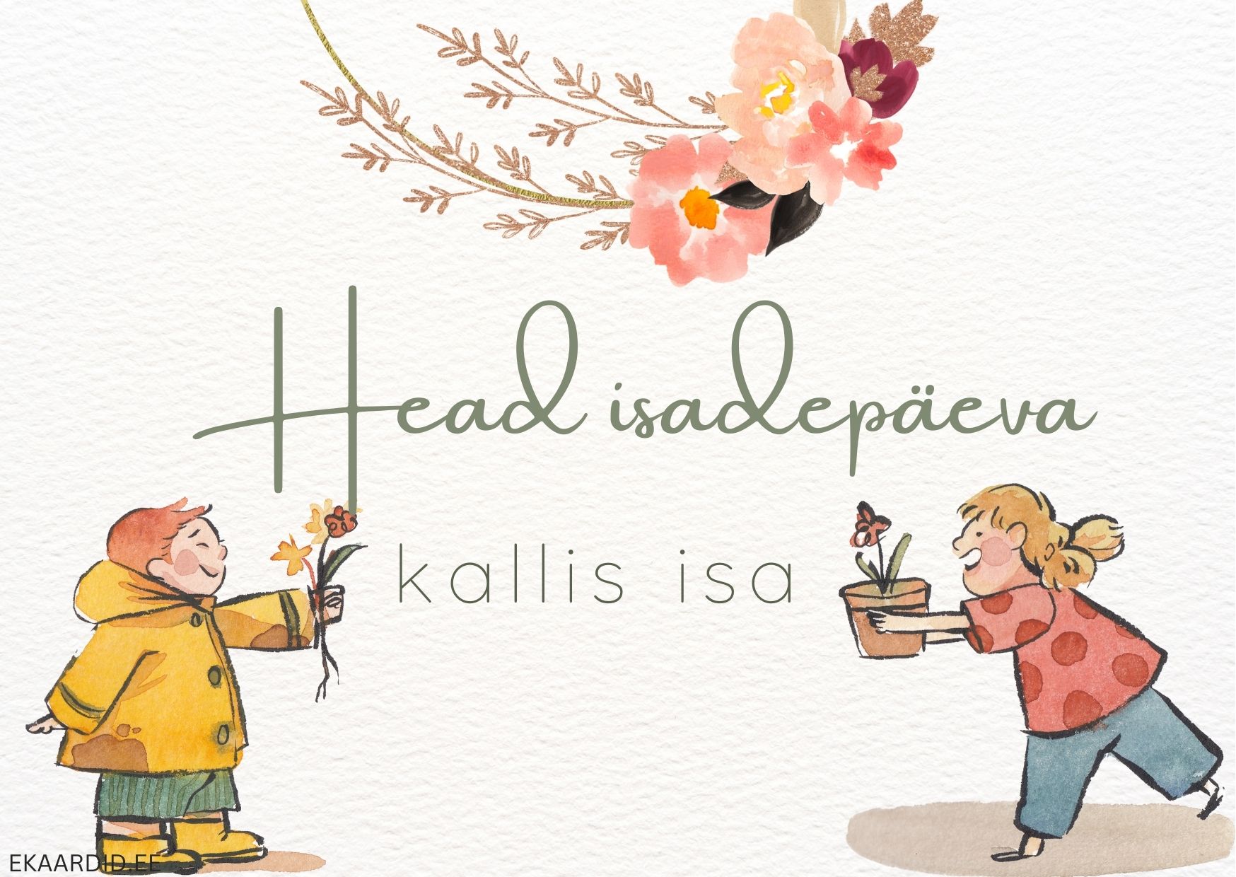 Lastega Isadepäevakaart