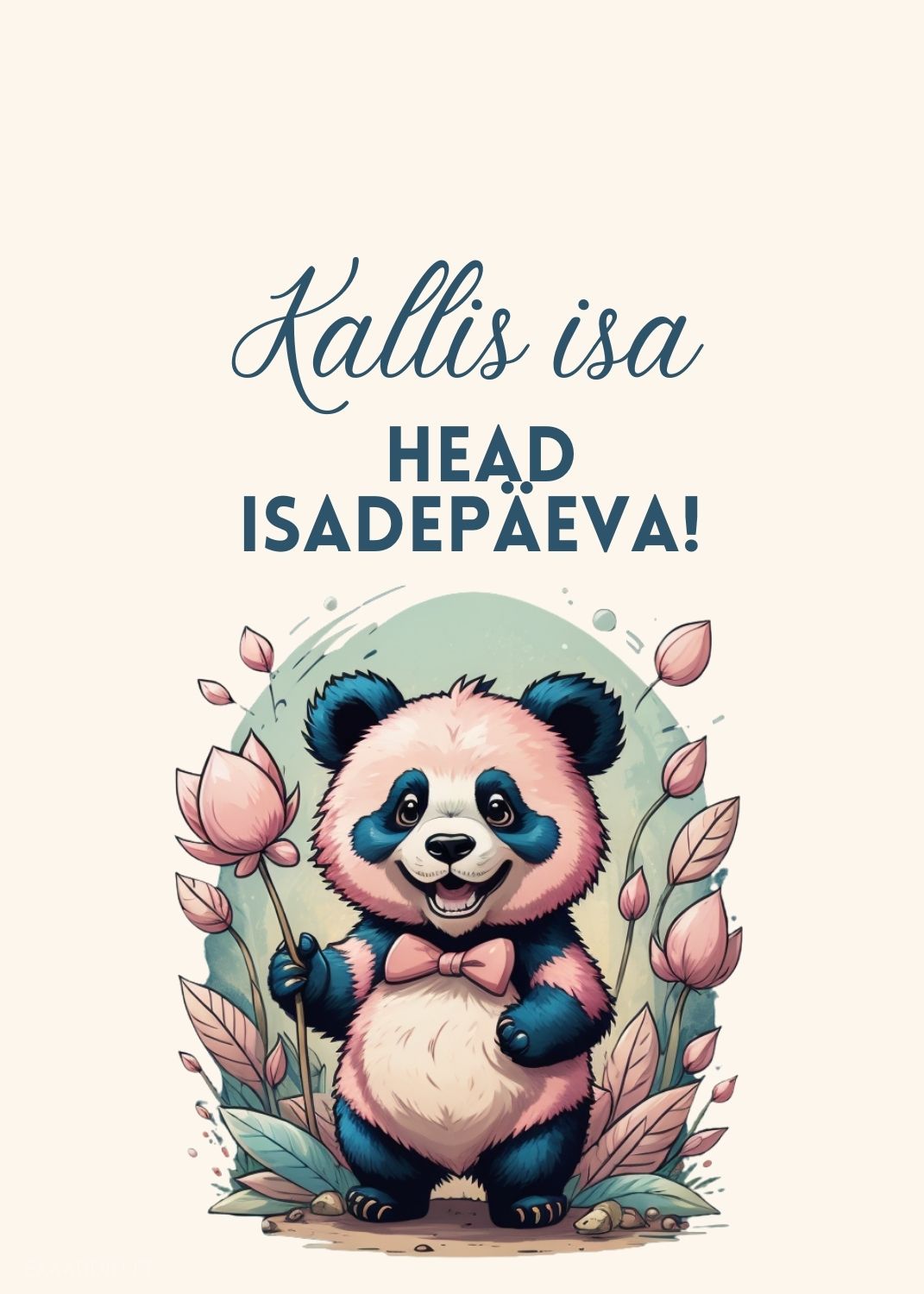 Pandakarukesega Isadepäevakaart
