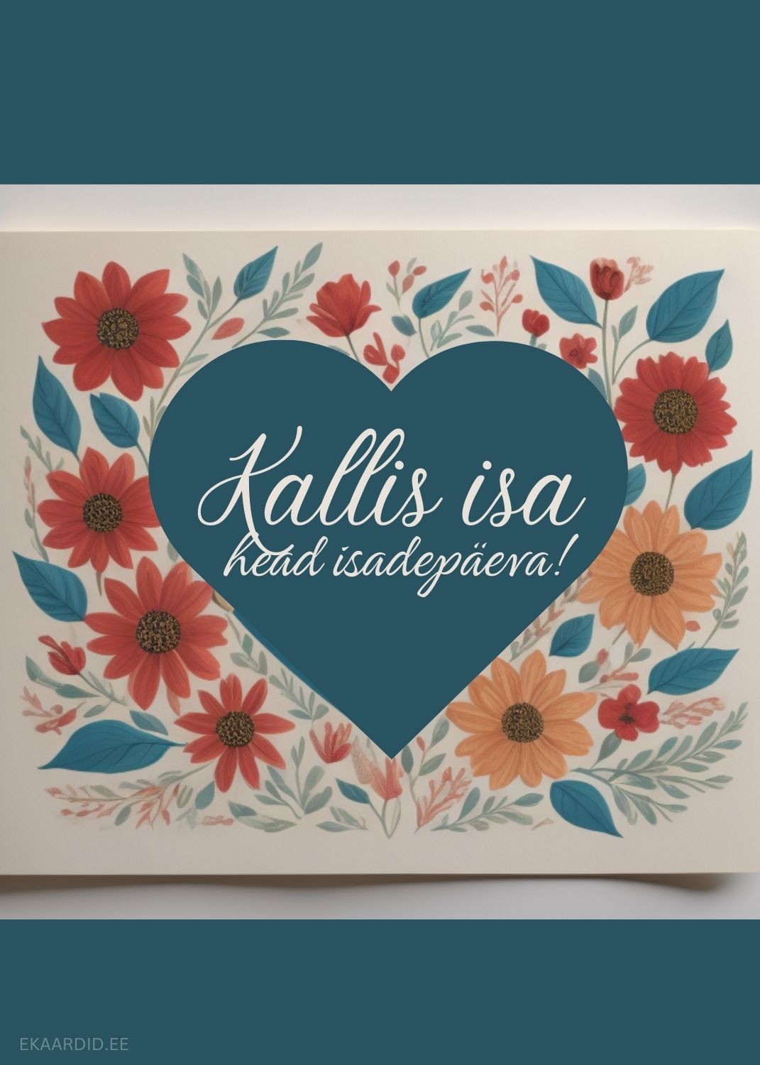 Õrn lilleline Isadepäevakaart