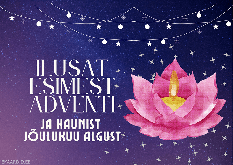Adventkaard lootoseõiega