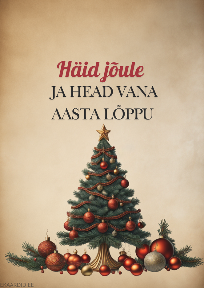 Jõulukaardid soojade soovidega