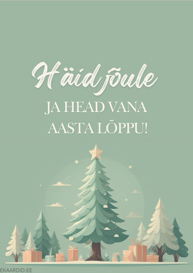 Jõulukujundusega jõulukaart