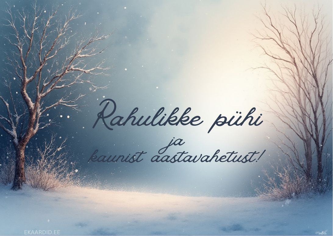 Rahulikke pühi ja kaunist aastavahetust!