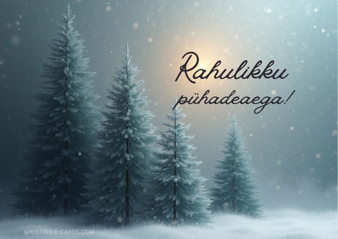 Rahulikku pühadeaega talvisel maastikul