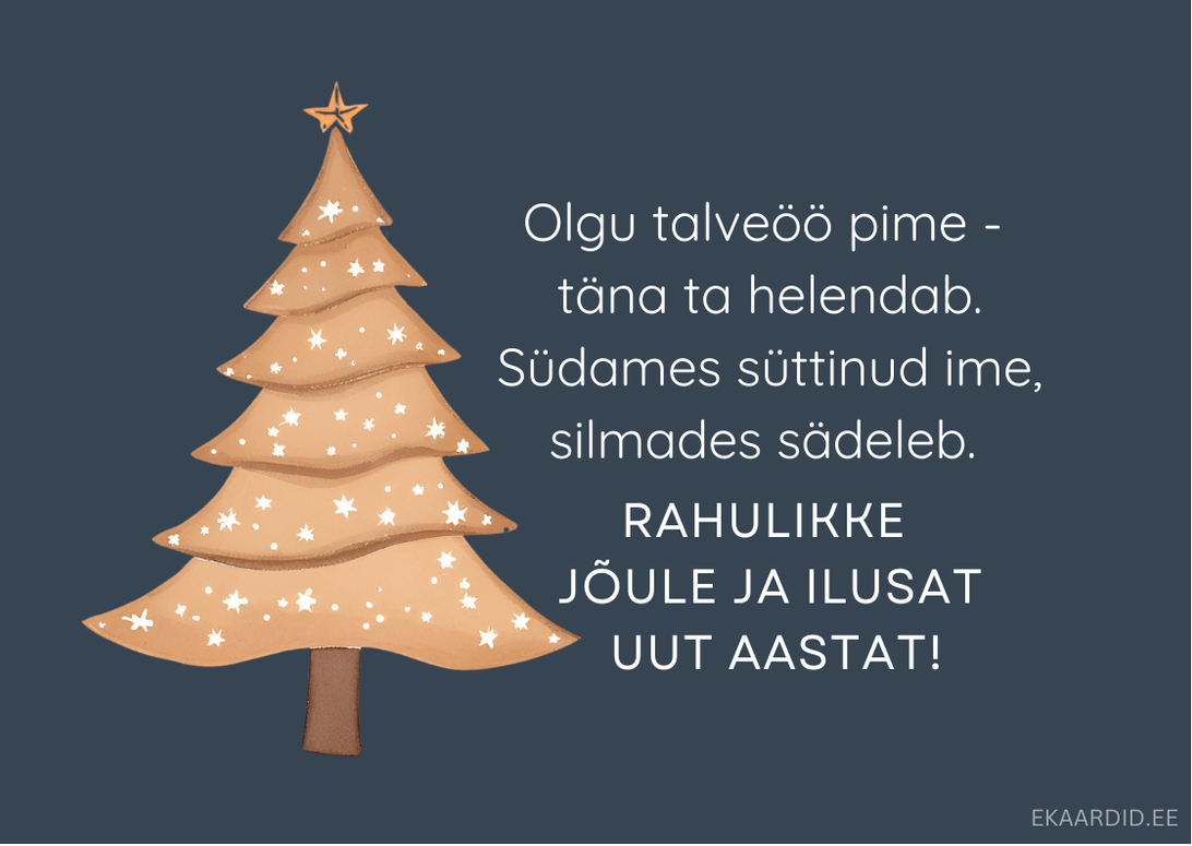 Soojad jõulukalendrikaardid