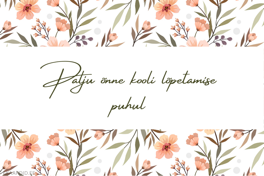 Õnnitluskaart kooli lõpetamise puhul