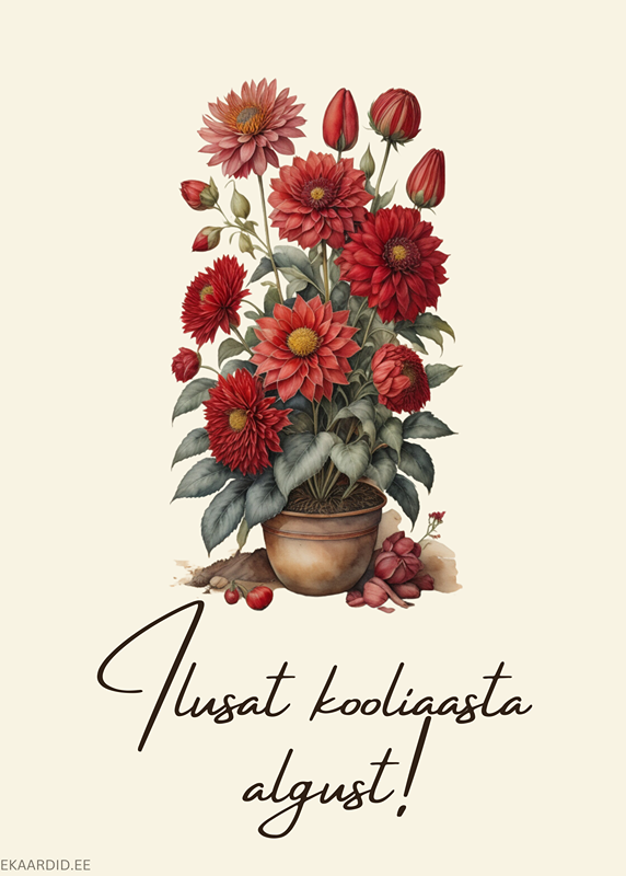 Punaste daaliatega koolialguskaart
