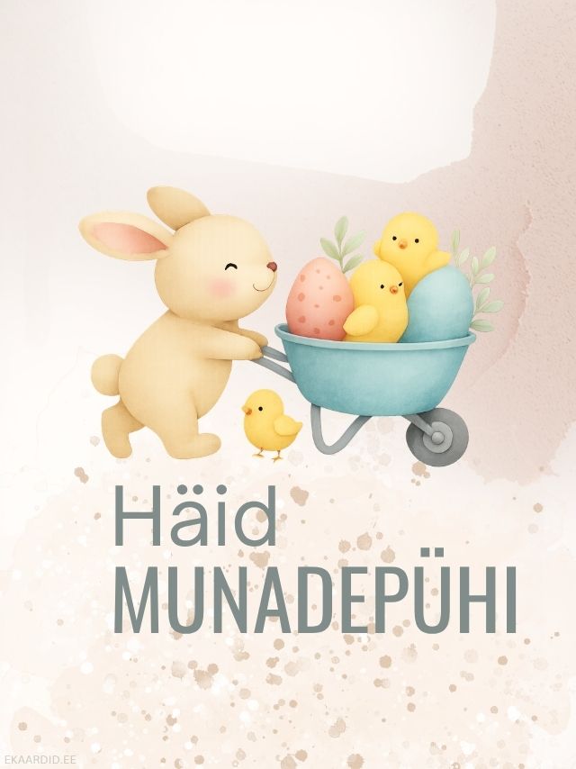 Häid lihavõttepühi jänese ja tibudega