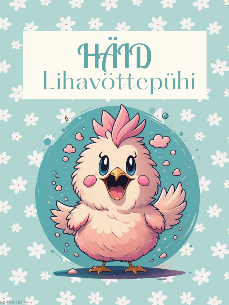 Lõbus lihavõttetibukaart