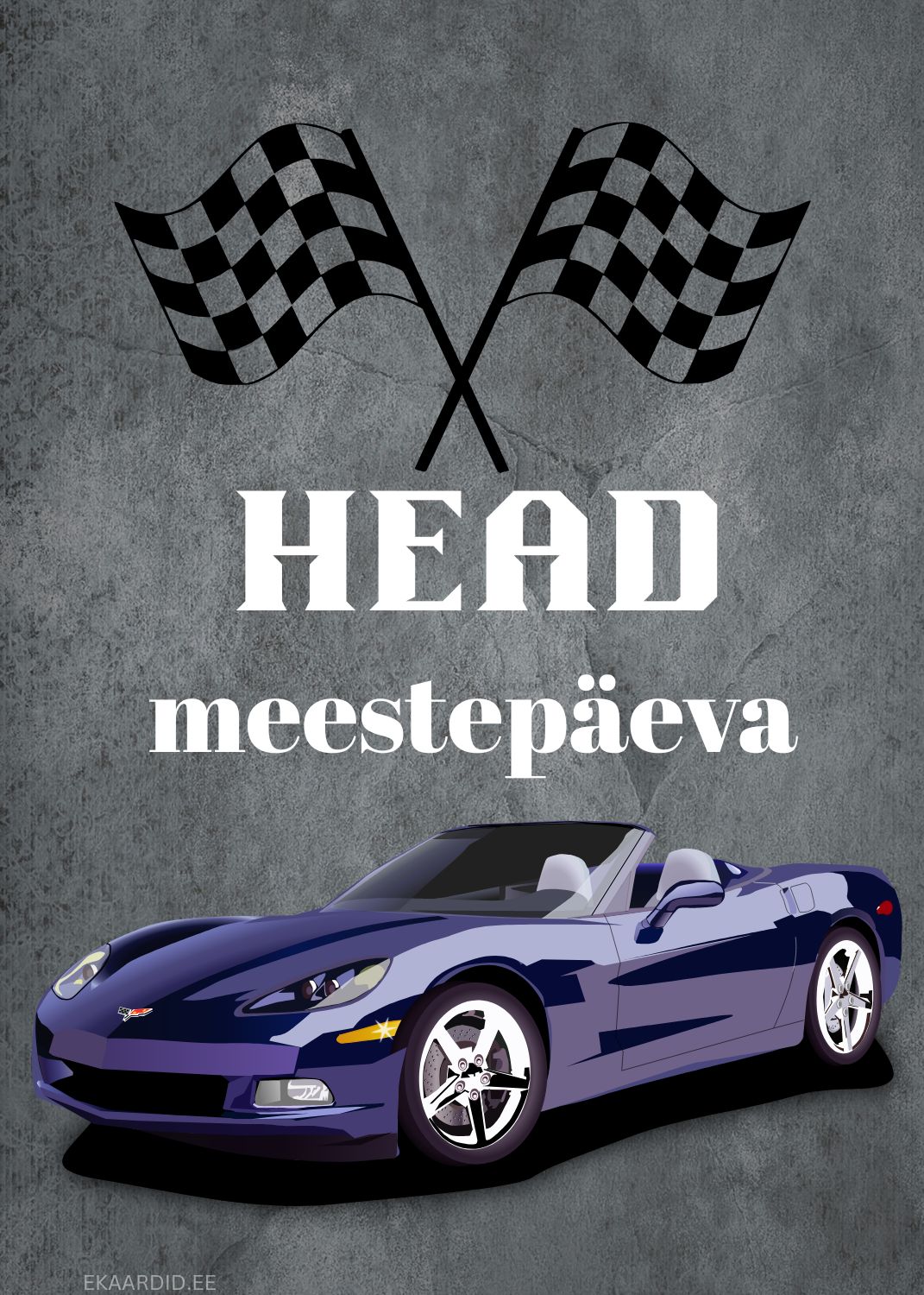 Meestepäeva kaart sportautoga