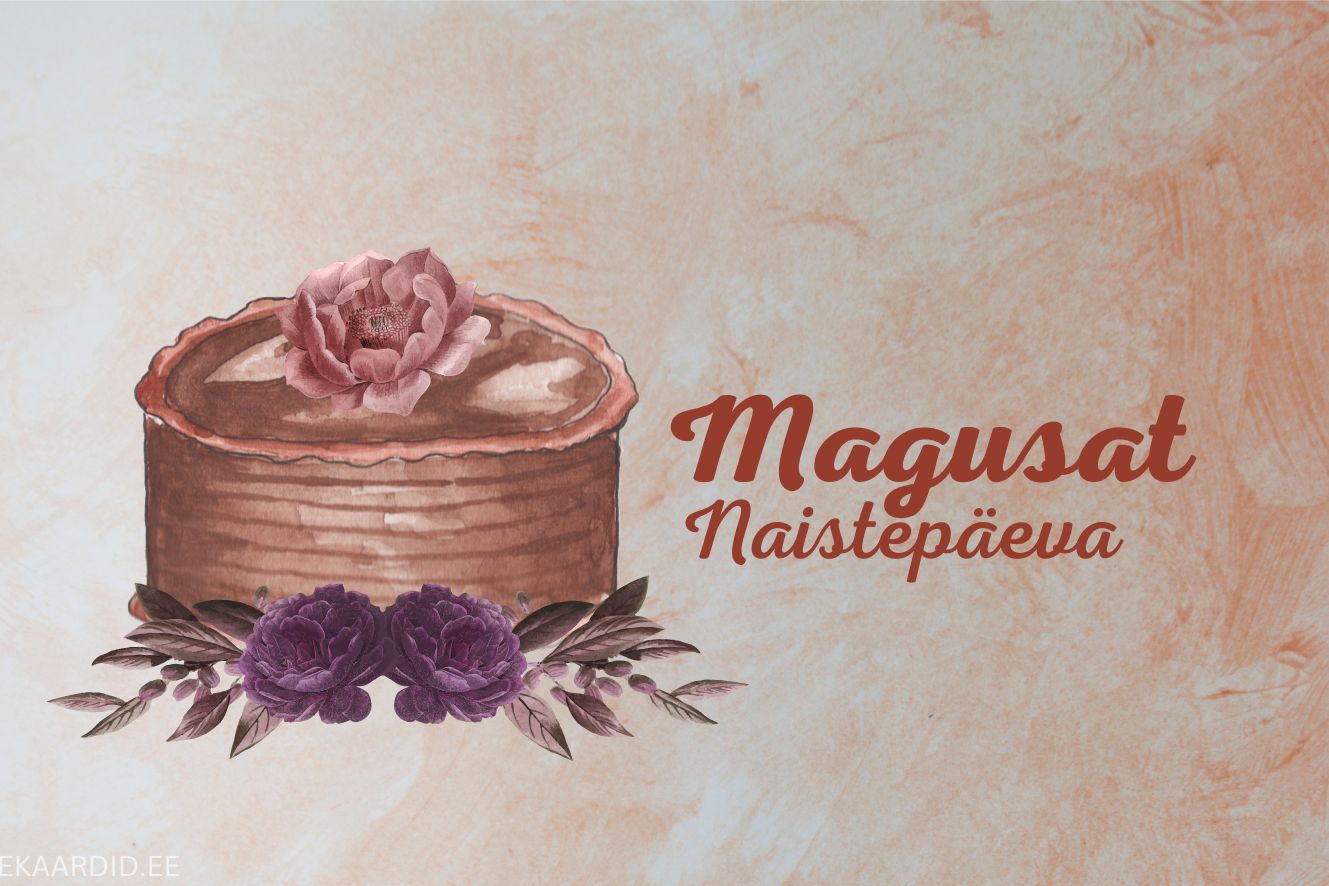 Magus Naistepäeva kaart šokolaadikaunistustega