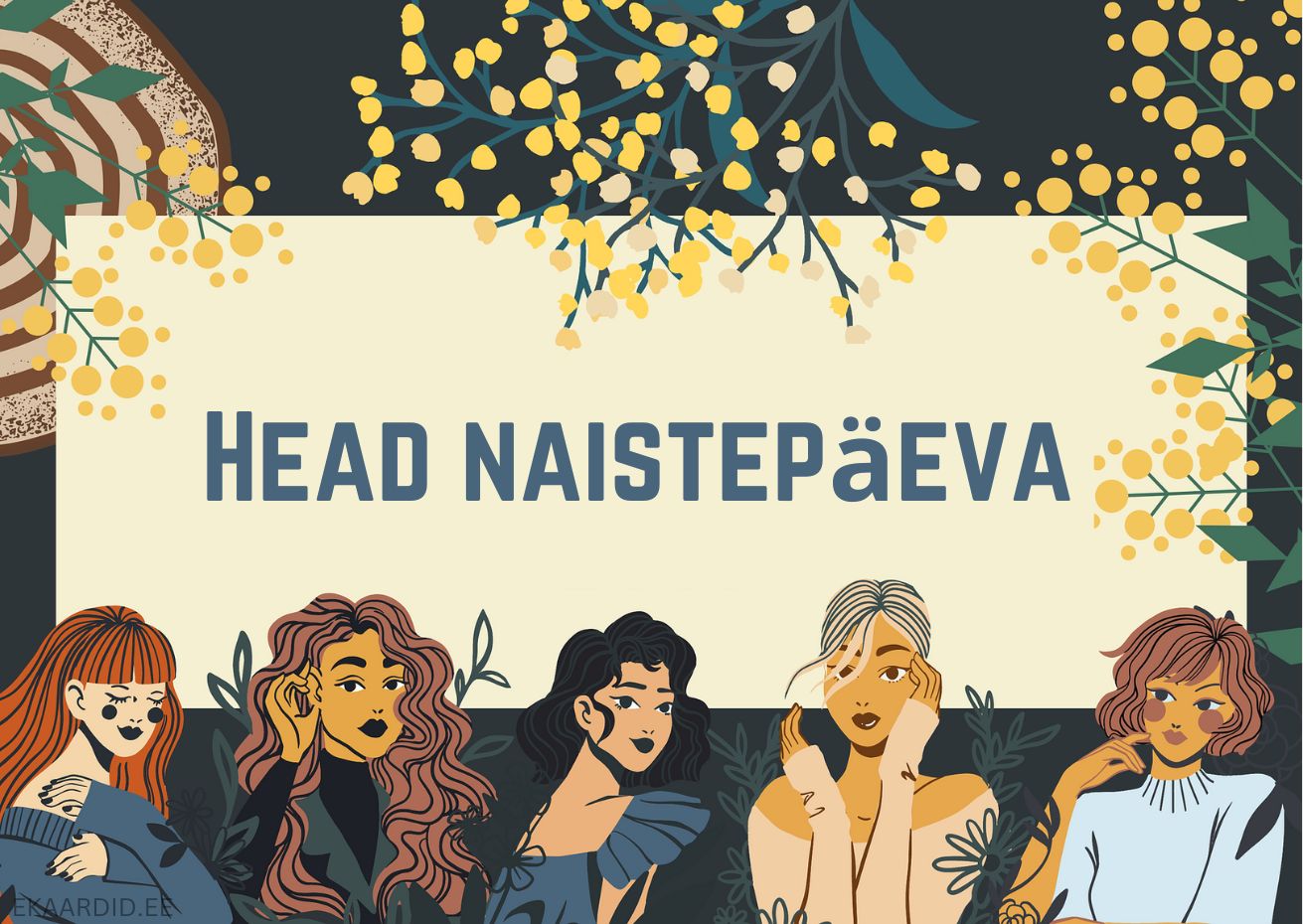 Naistepäeva kaart lilledega