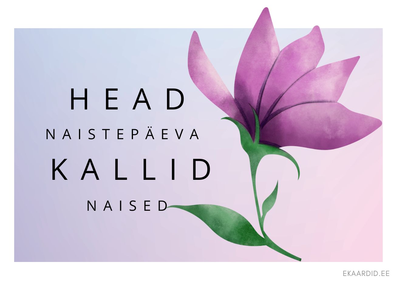 Naistepäeva kaart lillemustriga