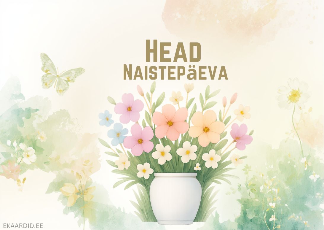 Naistepäevakaart lilledega