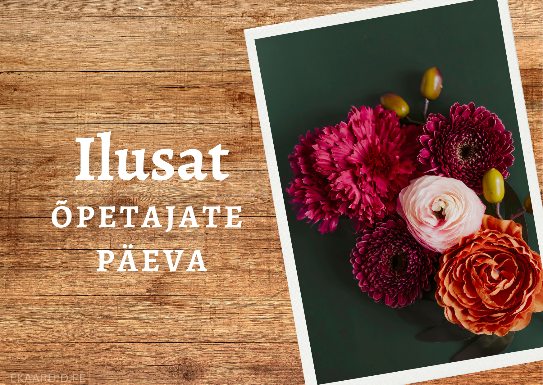Õpetajate päeva kaart sügisvärvides