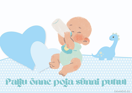 Poisi sünni puhul õnnitluskaart