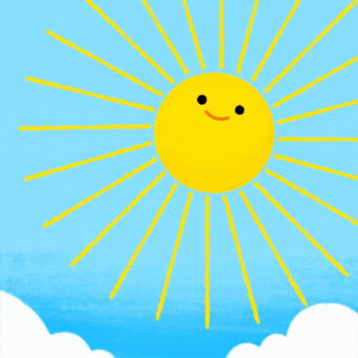 Tere suvi! Päikeseline gif tervituskaart