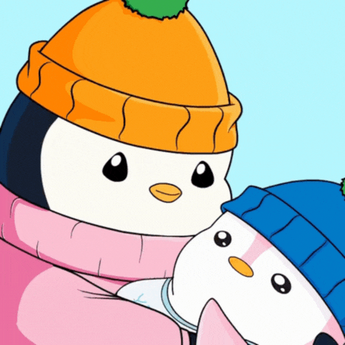 Armsad pingviinid GIF kaardil