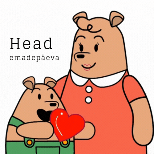 Emadepäeva GIF kaart karudega