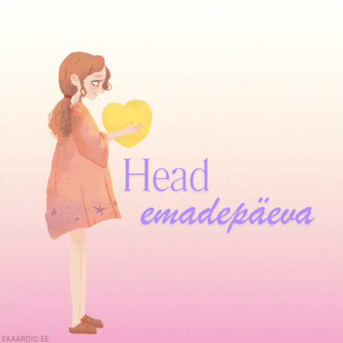 Emadepäeva GIF kaart südamega